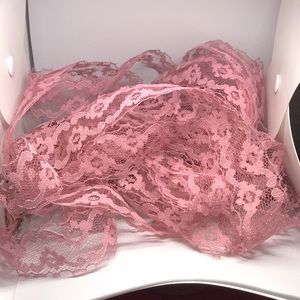 Vintage Dusty Pink Lace 8 Yards X 1 1/4 Inches Hand Crafted $10.
